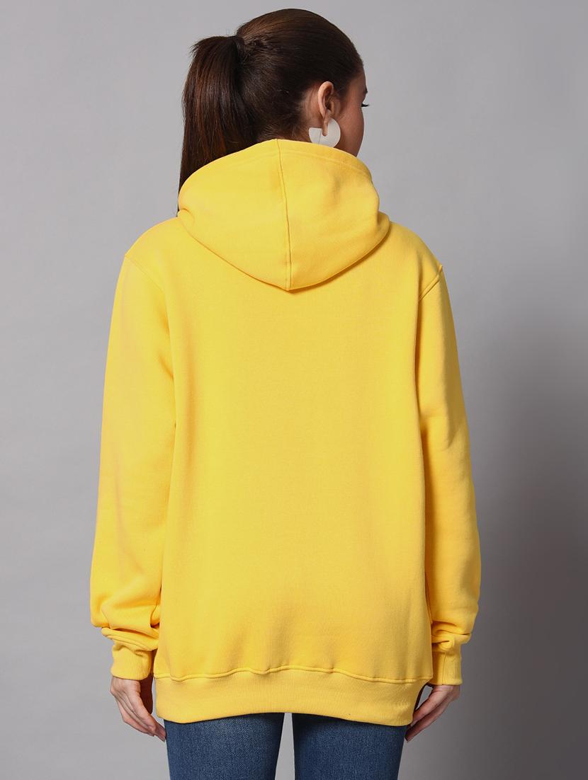 women plain hood neck oversized long sleeve sweatshirt - 21624896 - Standard Image - 2