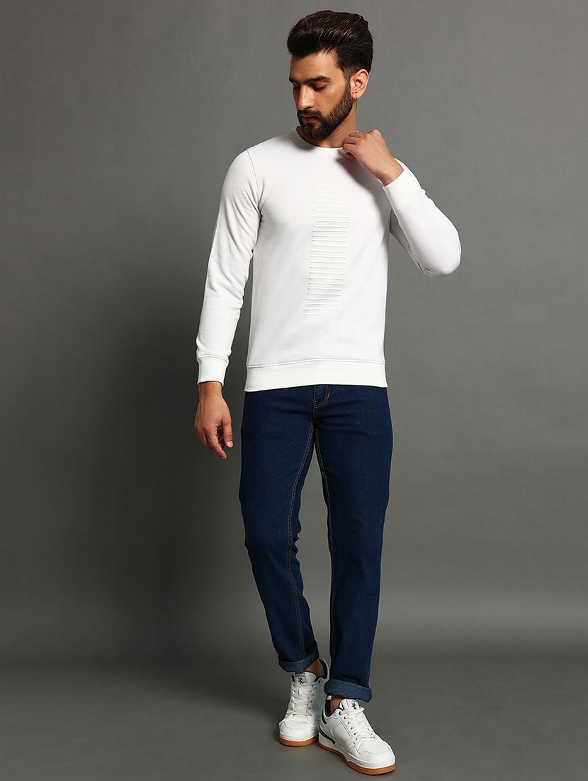 men slim fit plain long sleeve sweatshirt - 21624931 - Standard Image - 2