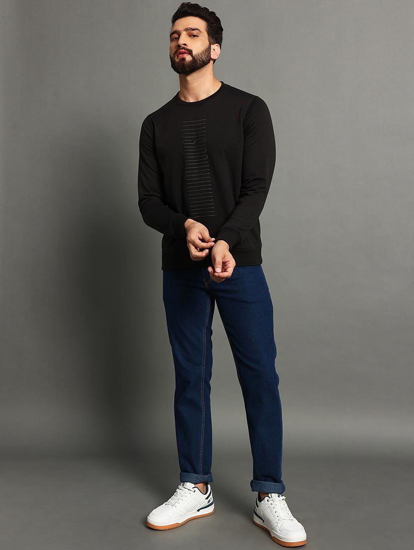 men slim fit plain long sleeve sweatshirt - 21624932 - Standard Image - 2
