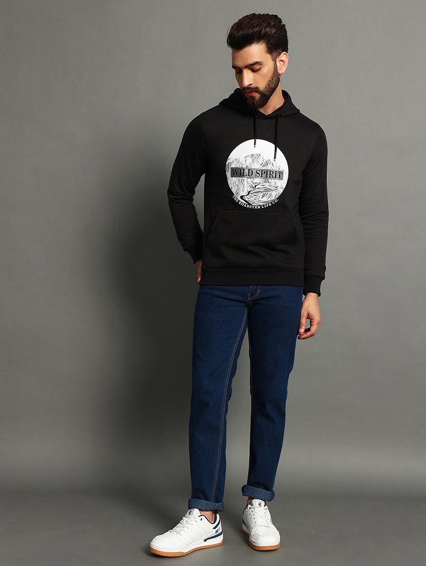 men front print hooded neck sweatshirt - 21624936 - Standard Image - 2