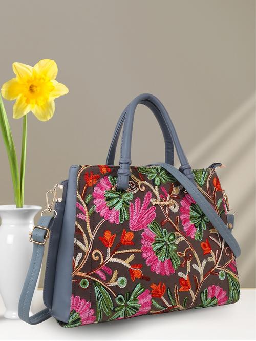 women grey pu handbag - 21624954 - Standard Image - 0
