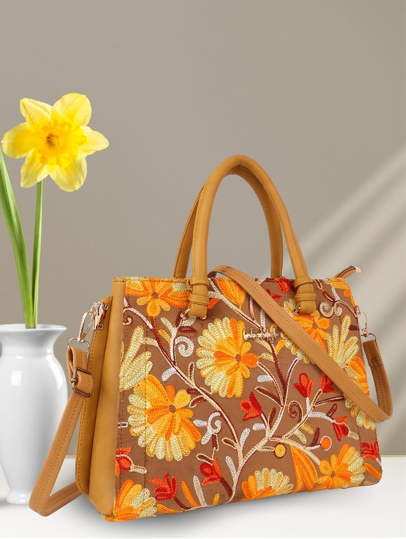 women beige pu handbag - 21624959 -  Zoom Image - 0