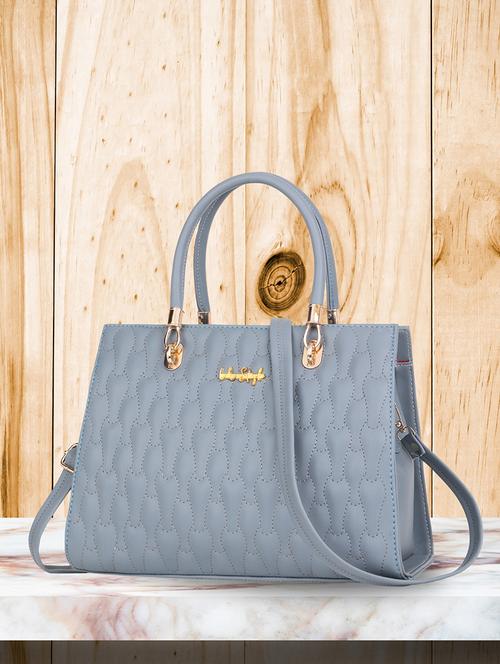 women grey pu handbag - 21624961 -  Standard Image - 0