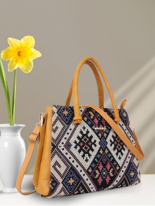 women textured jute handbag - 21624963 - Standard Image - 0