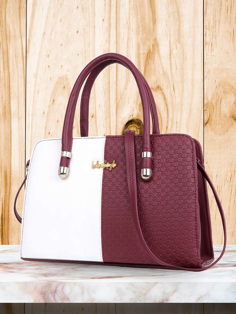 women color block handbag