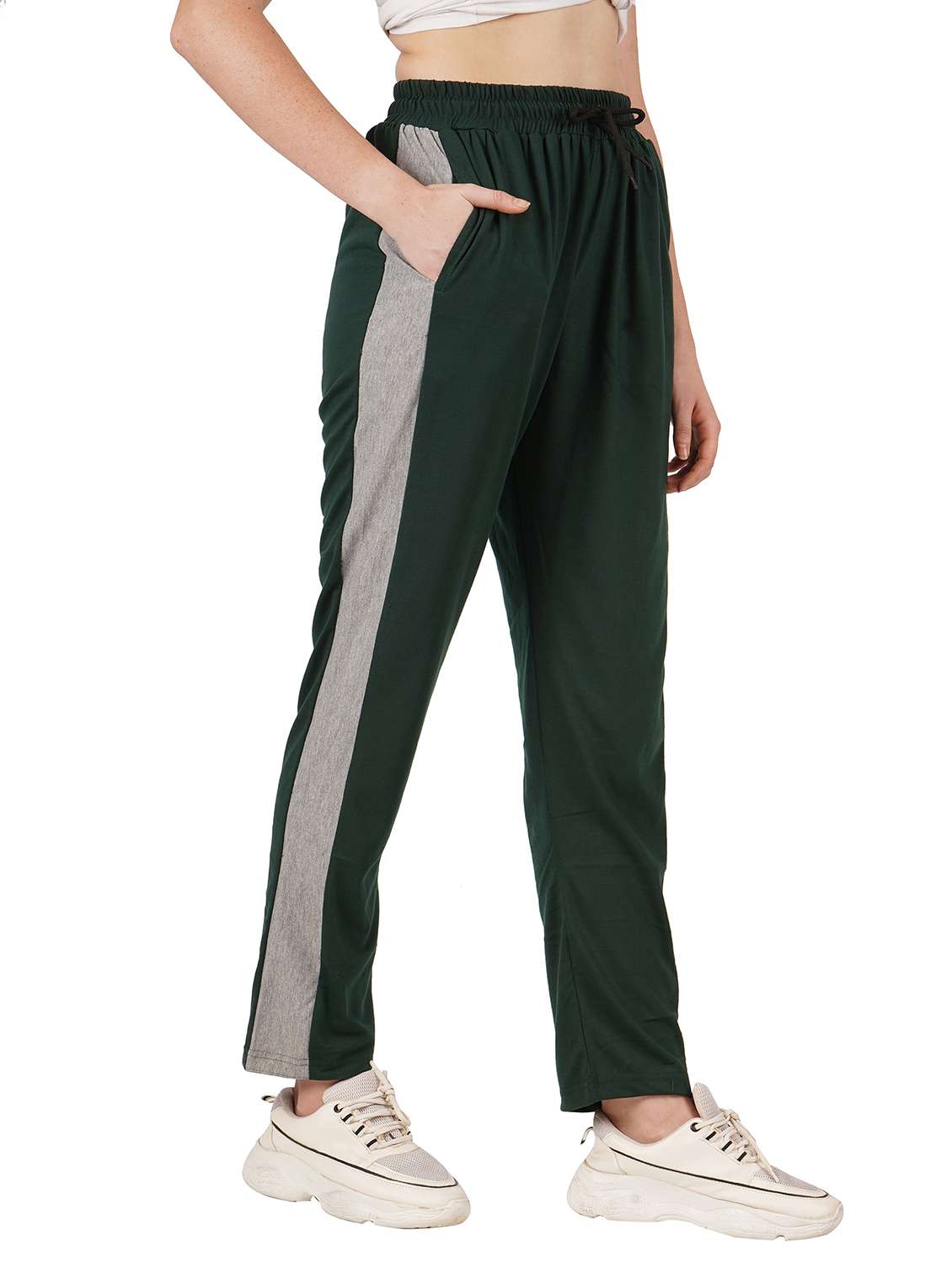 women high rise color block track pants - 21626392 -  Standard Image - 2