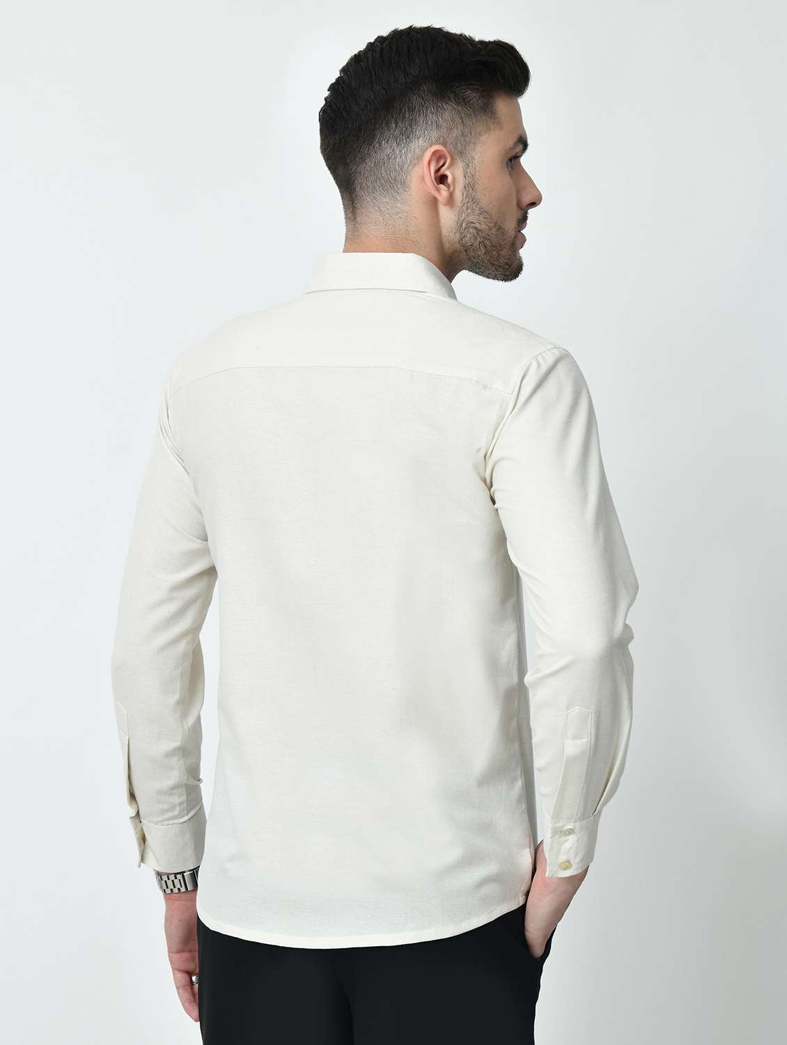 men regular fit solid casual shirt - 21626669 -  Standard Image - 2