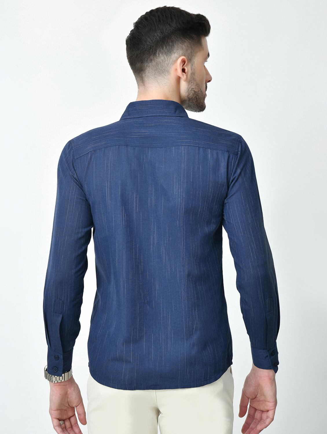 men regular fit self design casual shirt - 21626673 - Standard Image - 2