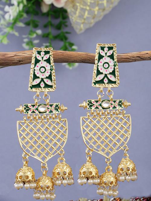 women gold chandelier earrings - 21627108 -  Standard Image - 0