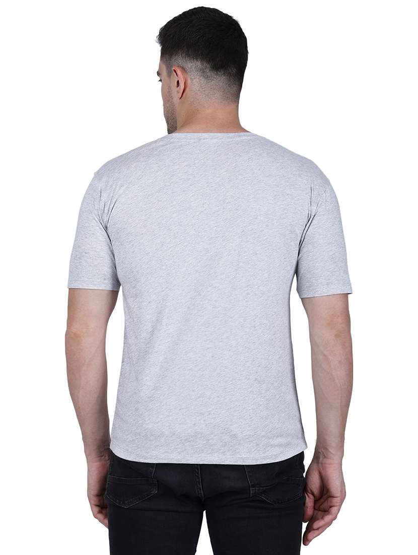 men grey typographic round neck regular fit t-shirt - 21627201 -  Standard Image - 2