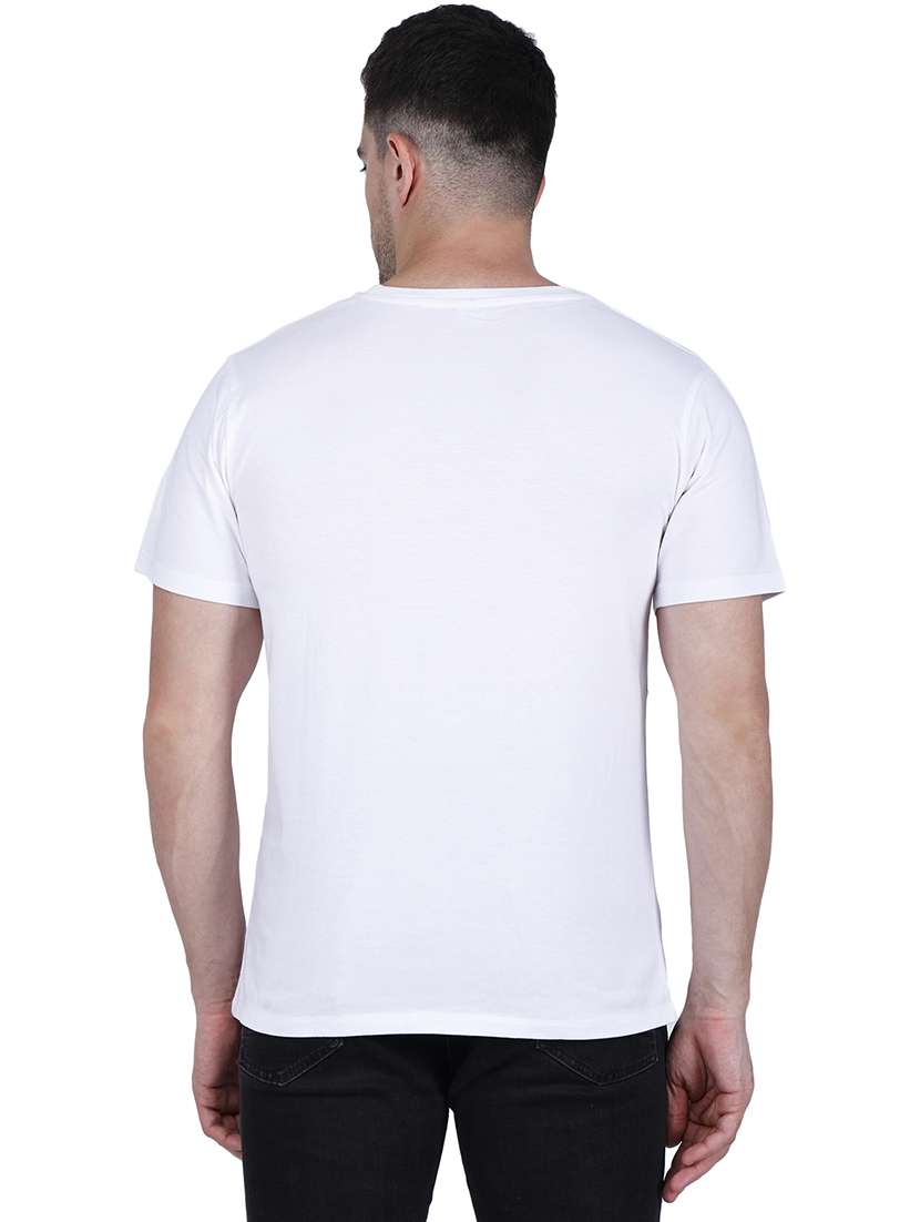 men white typographic round neck regular fit t-shirt - 21627207 -  Standard Image - 2