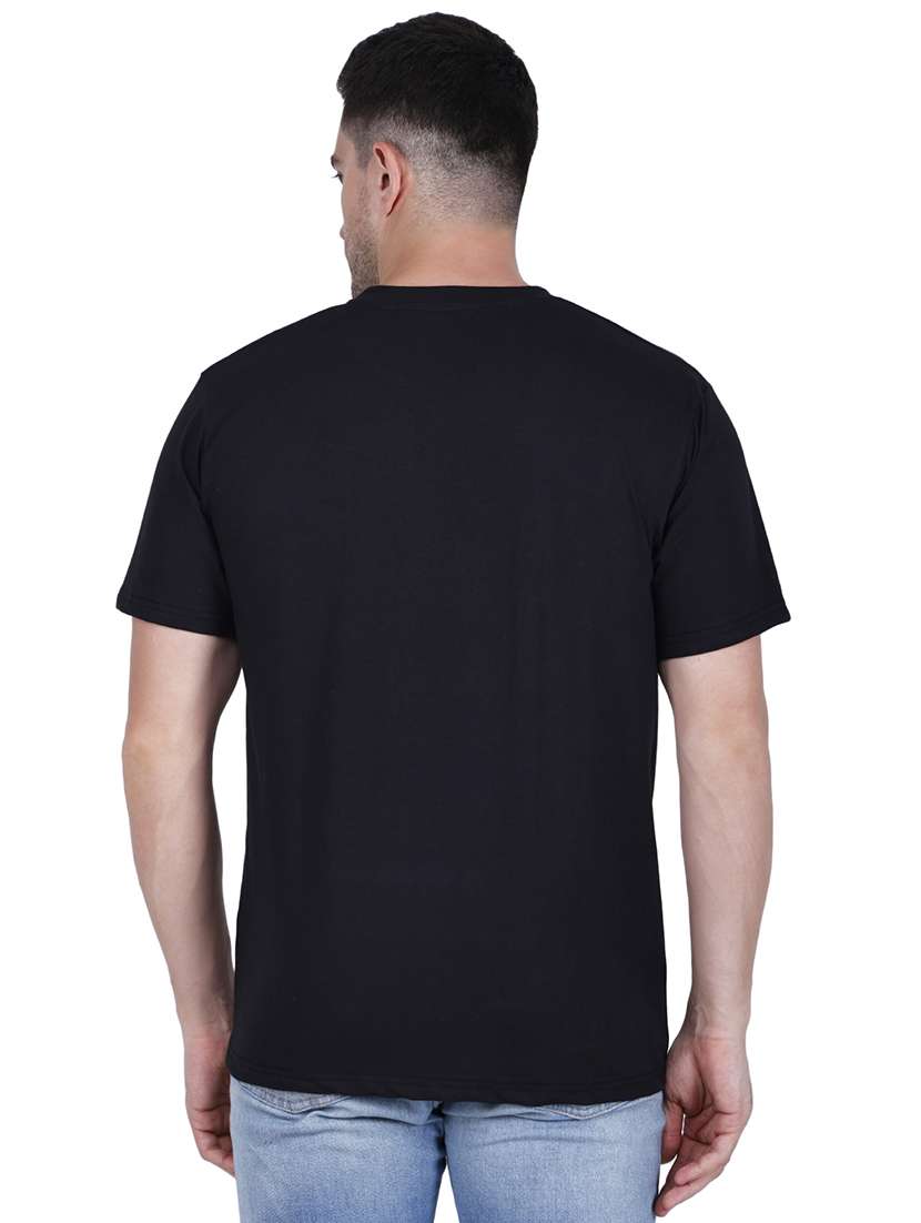 men black typographic round neck regular fit t-shirt - 21627213 -  Standard Image - 2