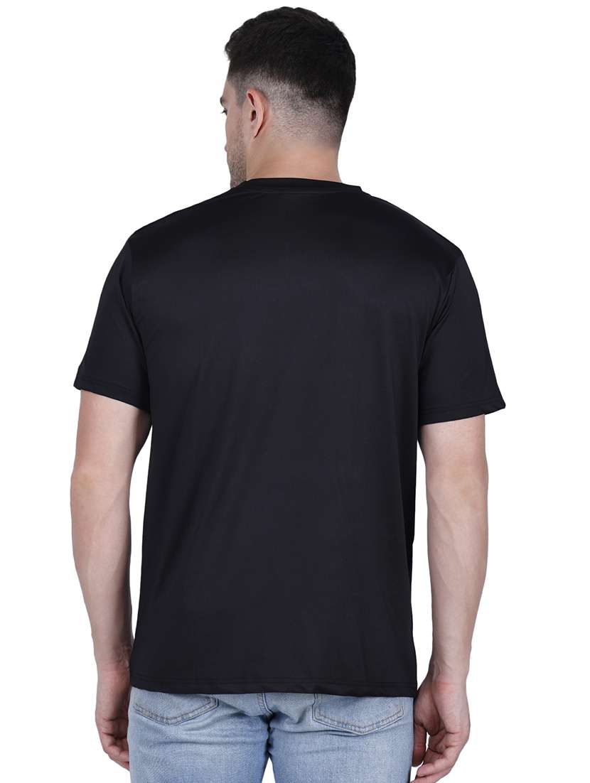 men black typographic round neck regular fit t-shirt - 21627222 -  Standard Image - 2