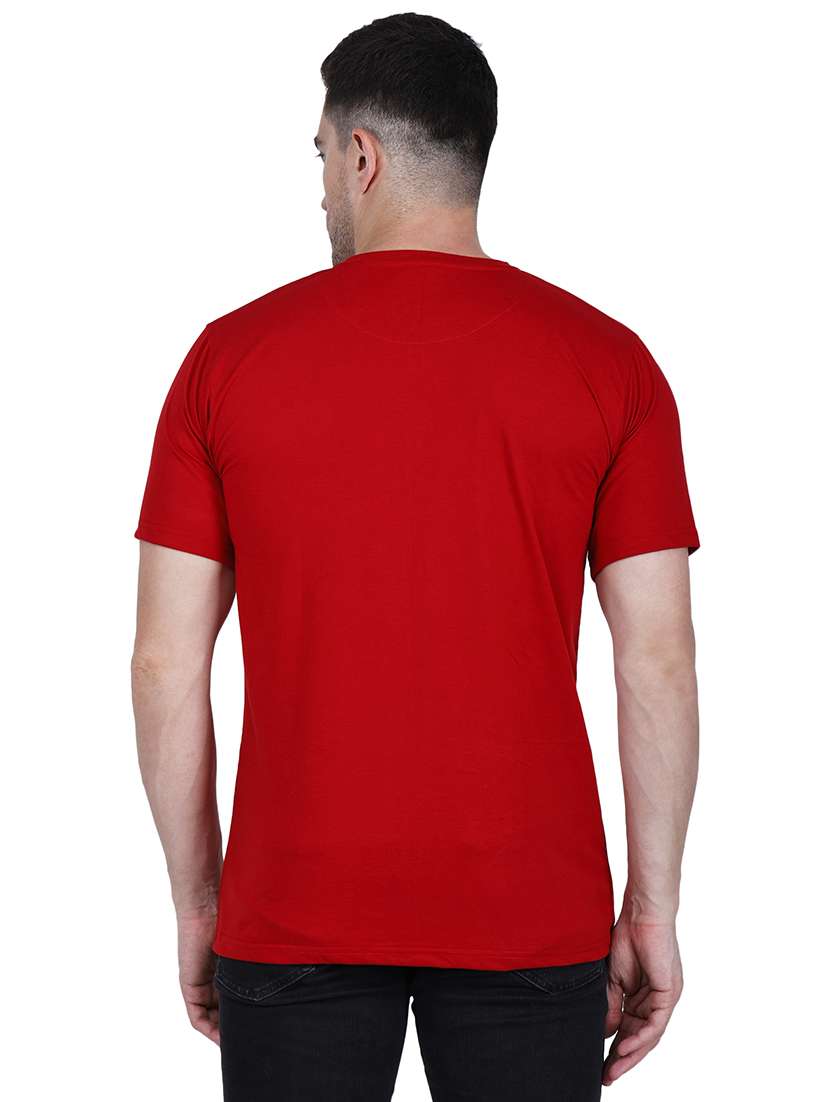 men red printed round neck regular fit t-shirt - 21627227 -  Standard Image - 2
