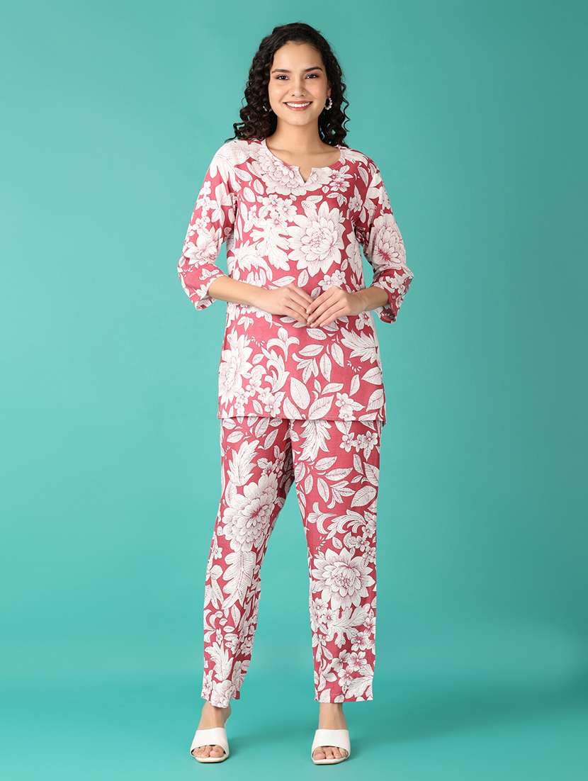 women floral printed co-ord sets