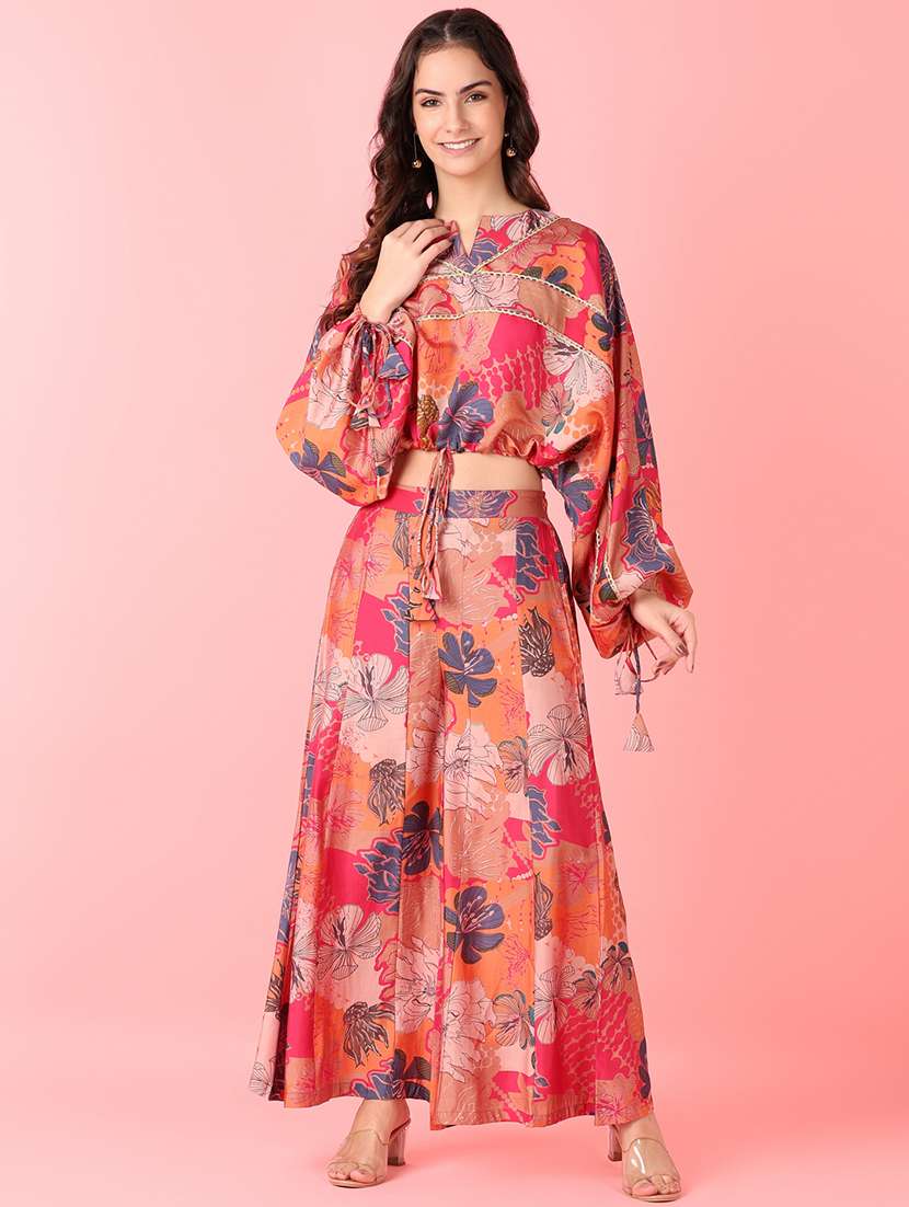 women multi color floral co-ord set