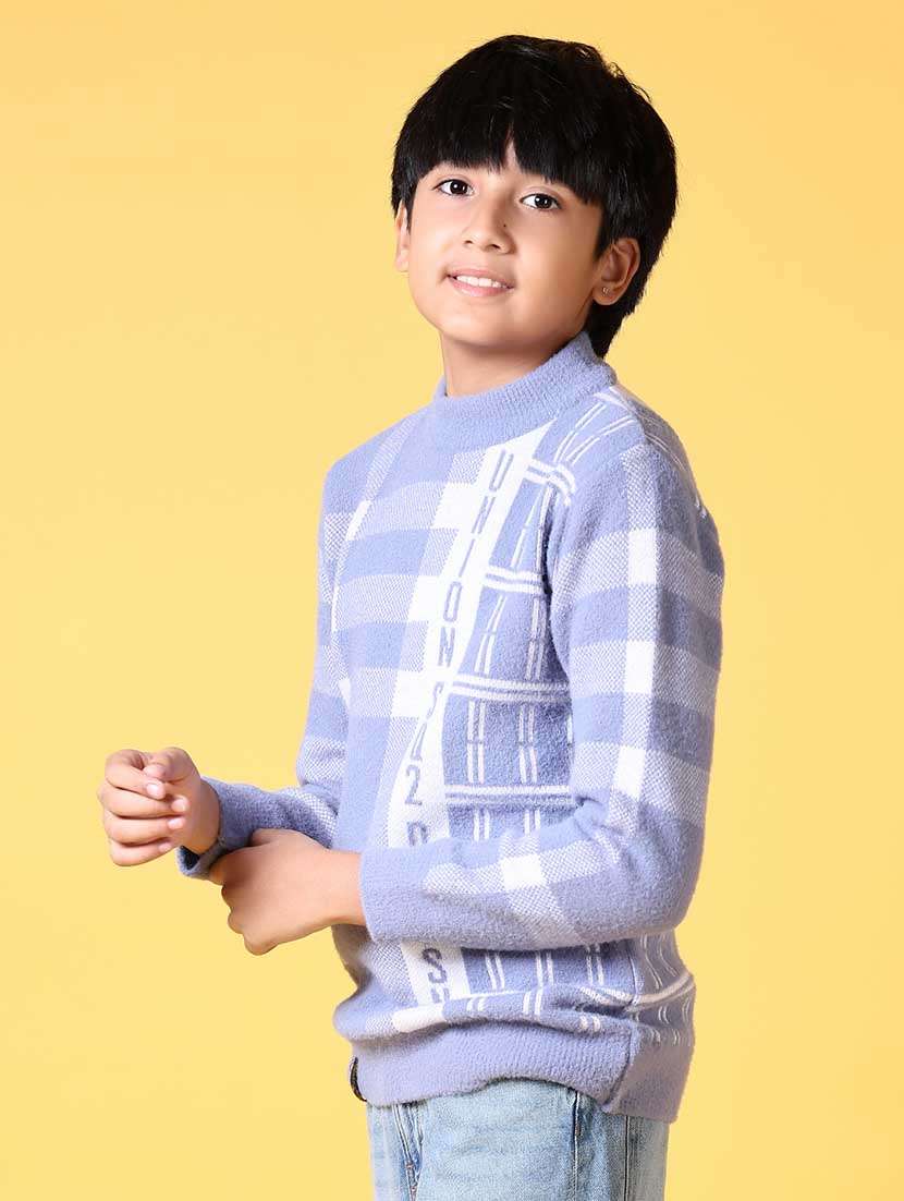boys self design long sleeve sweater - 21627657 -  Standard Image - 2