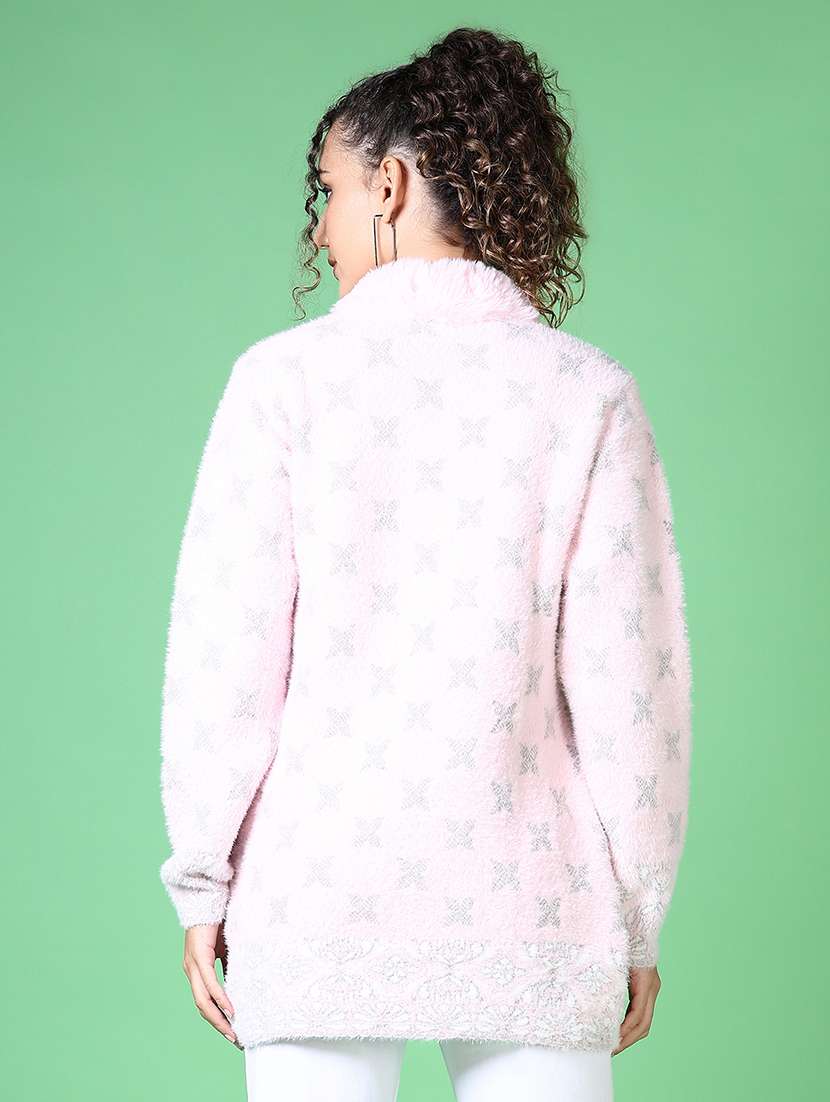 women self design long sleeve cardigan - 21627703 -  Standard Image - 2