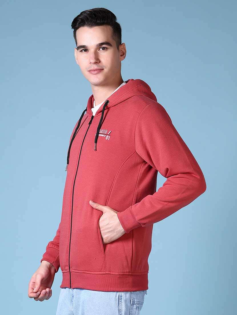 men solid long sleeve hooded sweatshirt - 21627769 -  Standard Image - 2