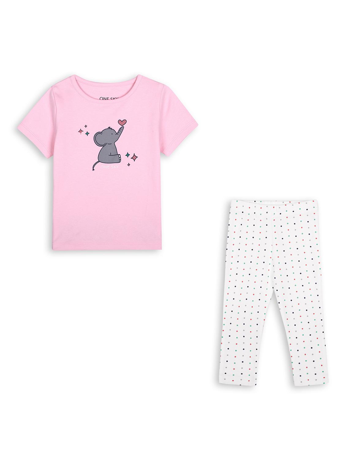 girls printed full length co-ord set - 21628304 - Standard Image - 2