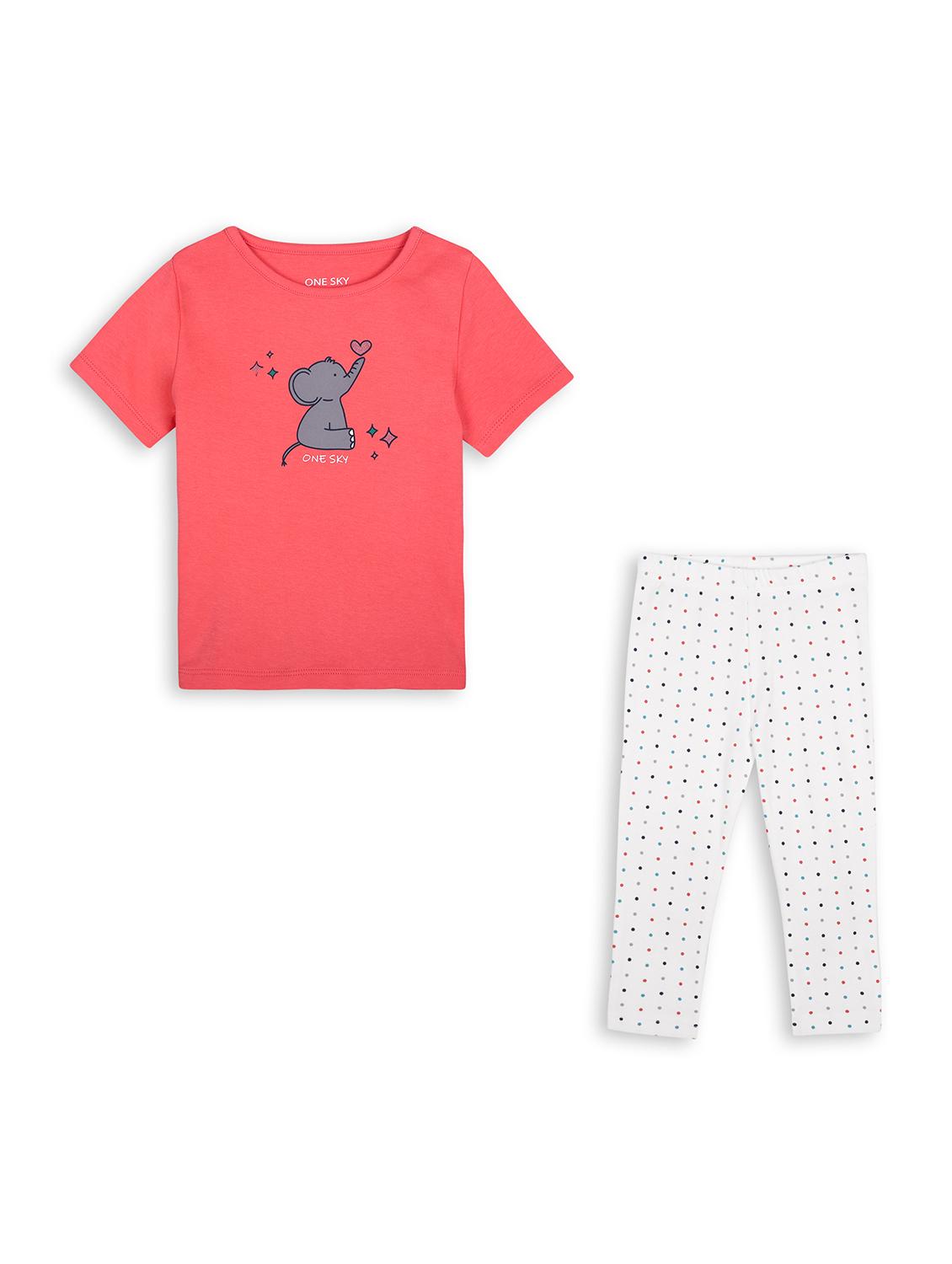 girls printed full length co-ord set - 21628305 - Standard Image - 2