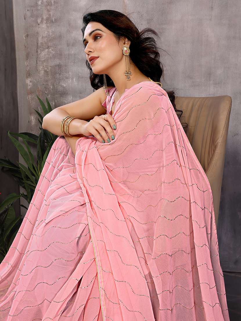 women solid with work embellished saree with blouse - 21628448 -  Standard Image - 2