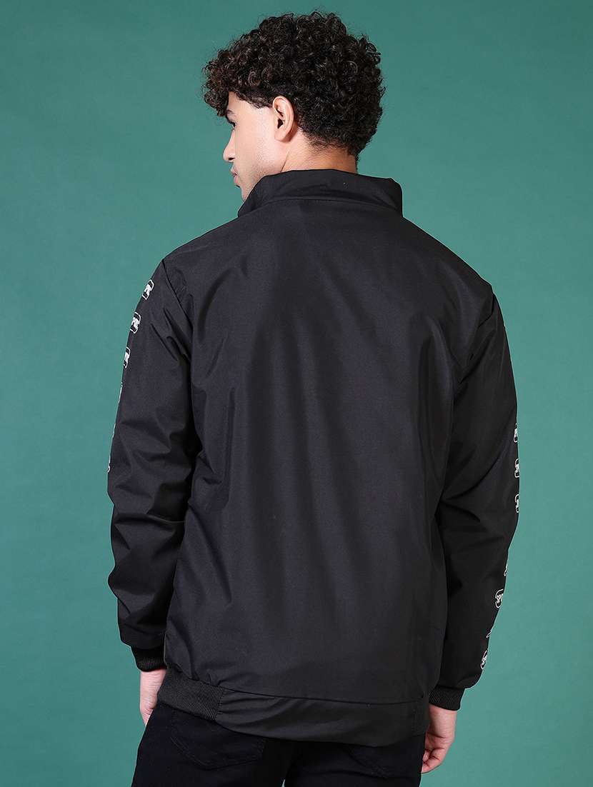 men olive color block long sleeve casual jacket - 21628489 -  Standard Image - 2