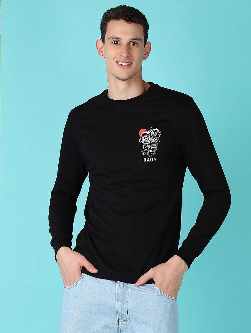 men back print long sleeve t-shirt - 21628526 -  Standard Image - 2