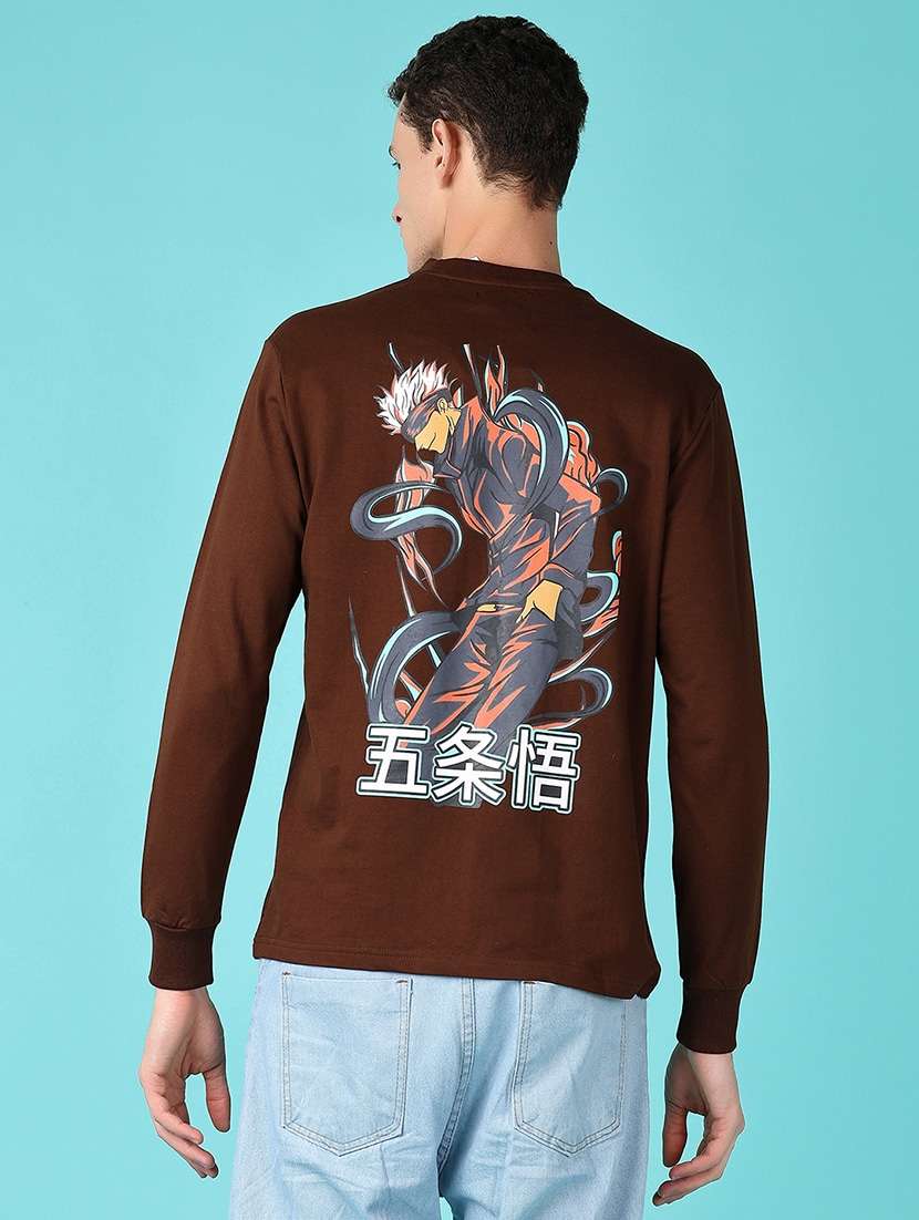 men back print long sleeve t-shirt