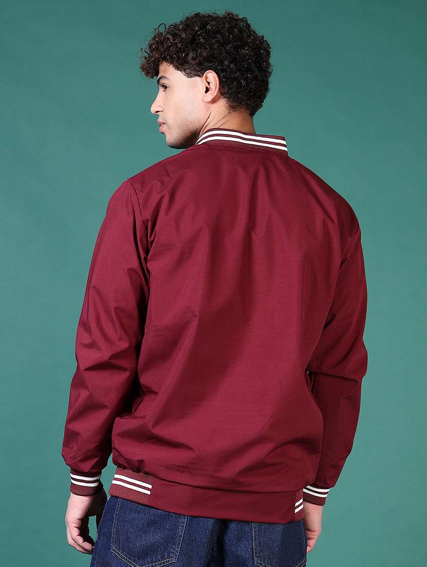 men solid long sleeve bomber jacket - 21628549 -  Standard Image - 2