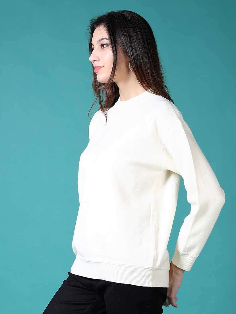 women solid long sleeves pullover - 21629007 -  Standard Image - 2