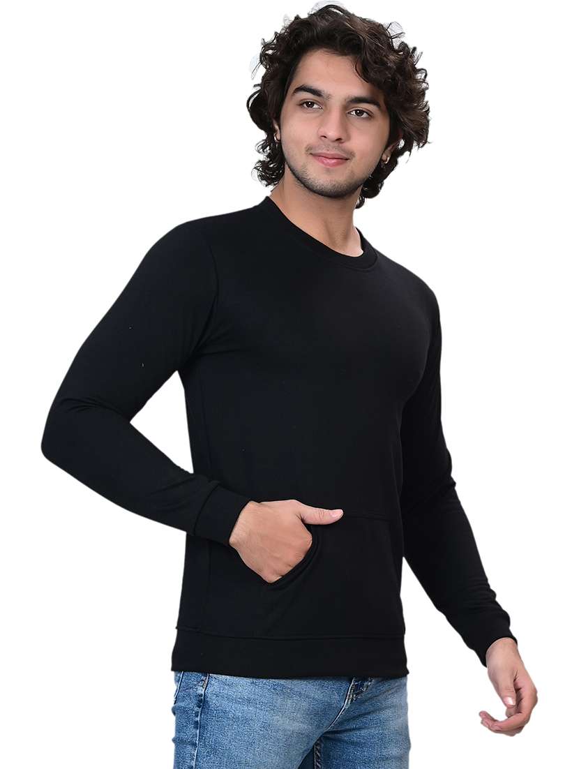 men solid long sleeve sweatshirt - 21629284 -  Standard Image - 2