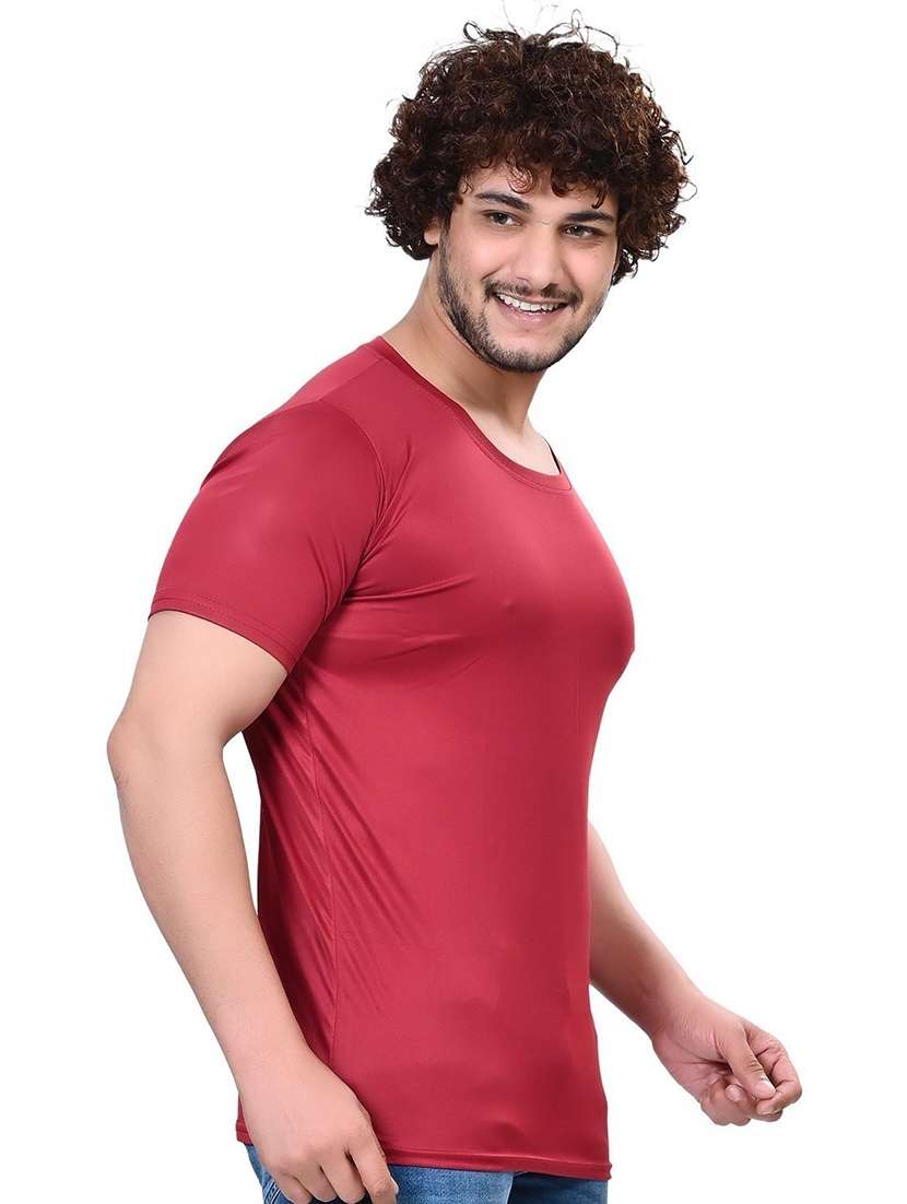 men pack of 4 solid round neck t-shirt - 21629297 -  Standard Image - 2