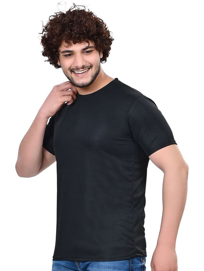 men pack of 2 solid round neck t-shirt - 21629304 -  Standard Image - 2