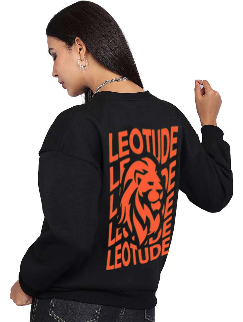 women front & back print oversized sweatshirt - 21629420 -  Standard Image - 2