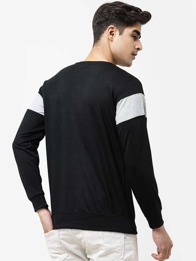 men round neck color block long sleeve sweatshirt - 21629457 -  Standard Image - 2