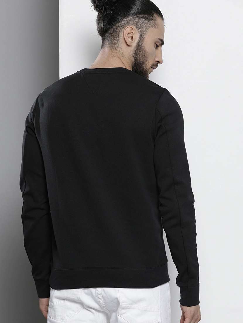 men round neck plain long sleeve sweatshirt - 21629478 -  Standard Image - 2