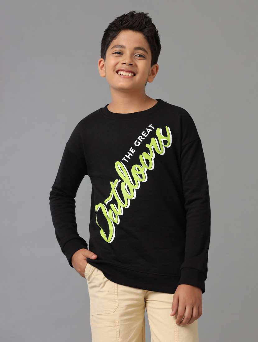 boys front print long sleeve sweatshirt