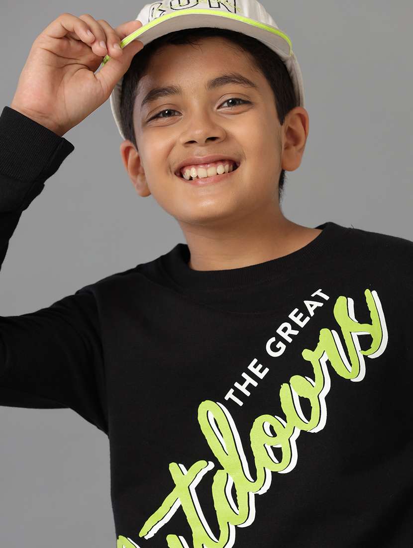 boys front print long sleeve sweatshirt - 21629888 - Standard Image - 2