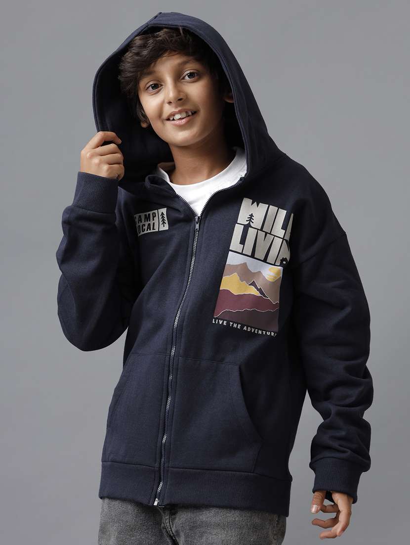 boys placement print hooded sweatshirt - 21629891 - Standard Image - 2
