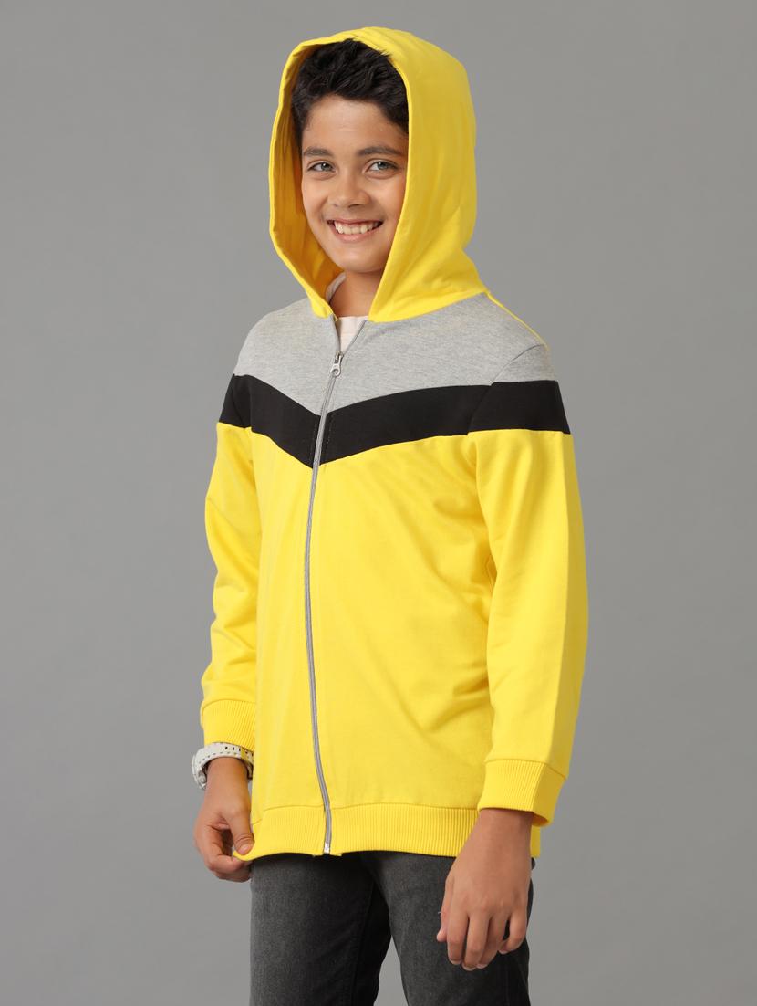 boys color block zipper hooded sweatshirt - 21629894 - Standard Image - 2
