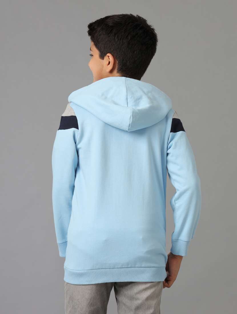 boys color block zipper hooded sweatshirt - 21629895 -  Standard Image - 2