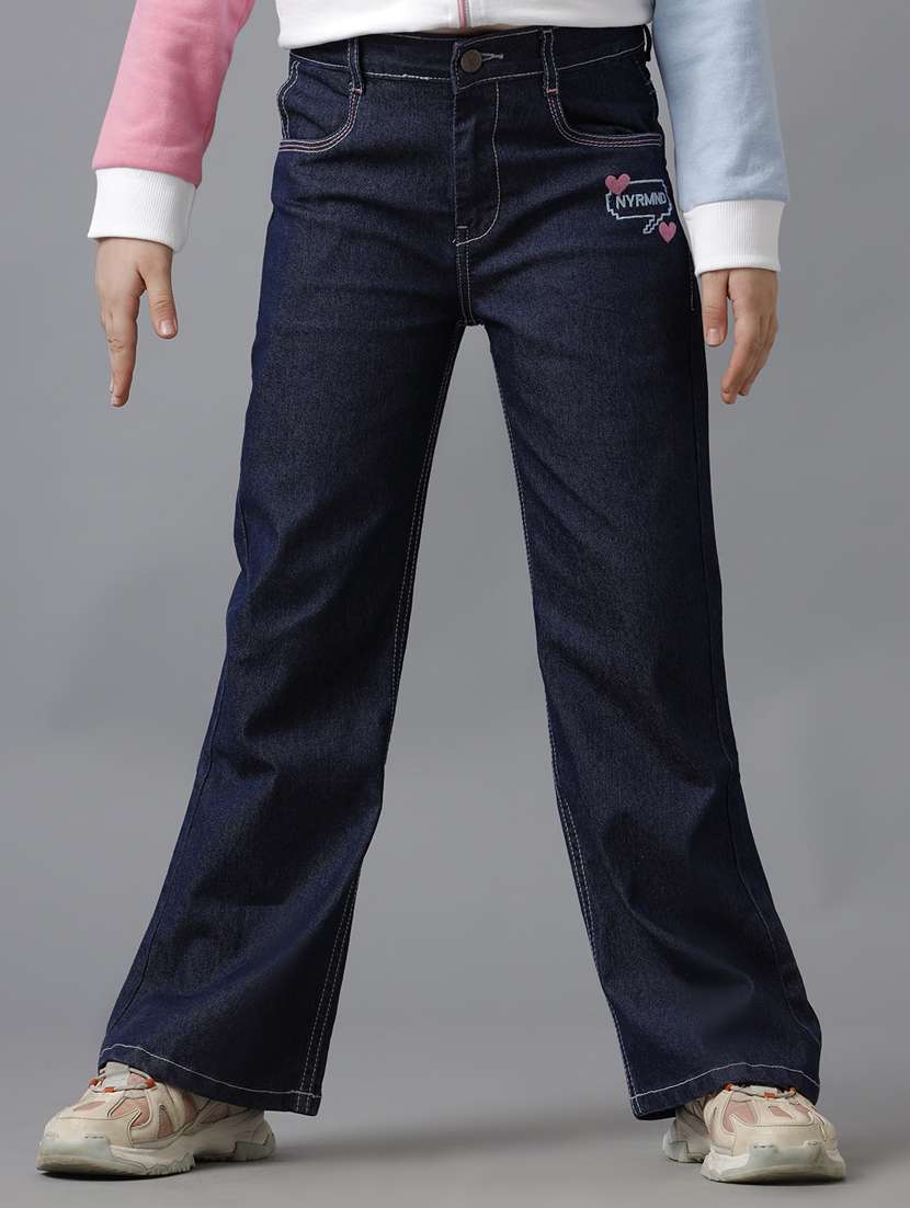 girls straight fit denim jeans