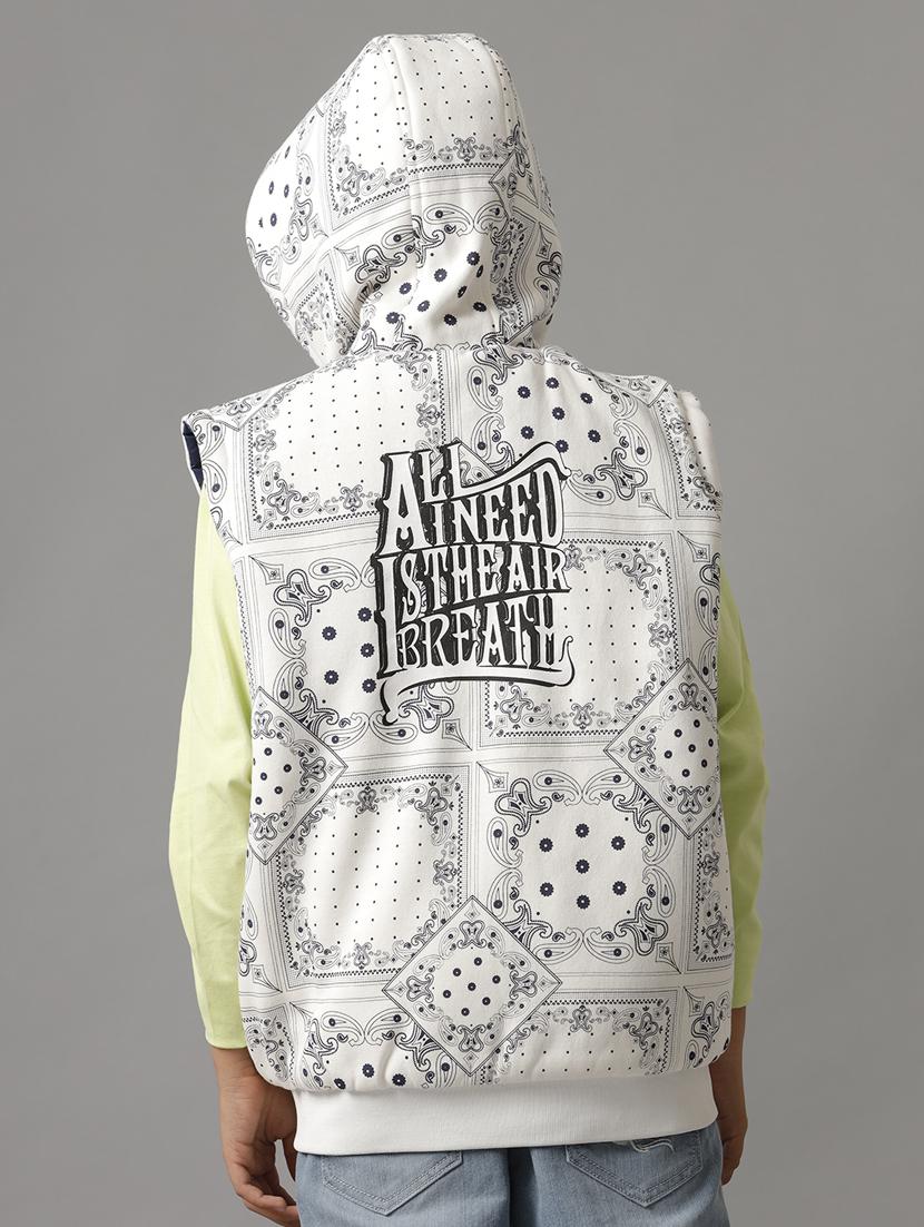 boys printed hooded sleeveless jacket - 21629920 - Standard Image - 2