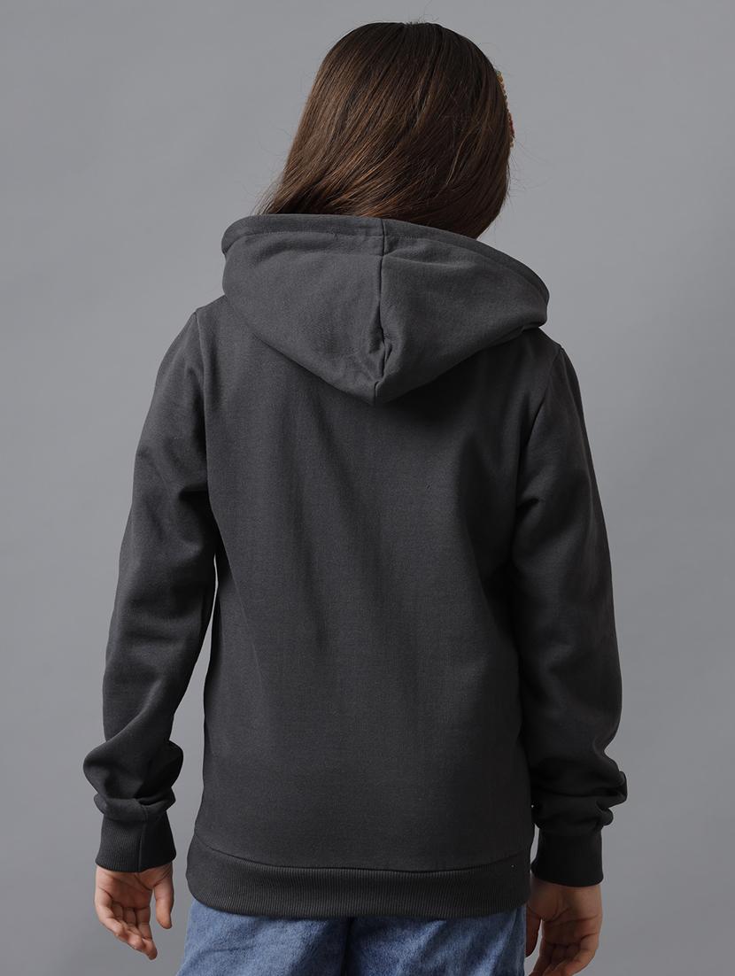 girls front print hooded sweatshirt - 21629927 - Standard Image - 2