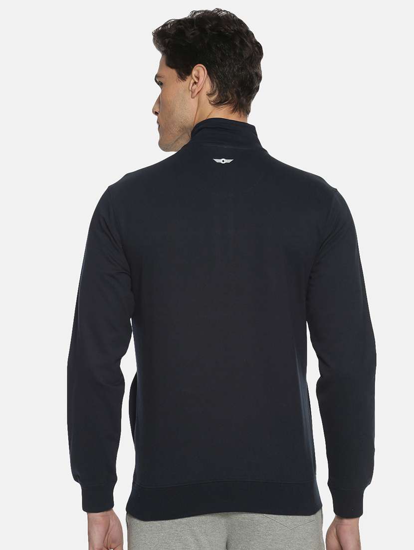 men navy blue long sleeve regular fit sweatshirt - 21630306 -  Standard Image - 2