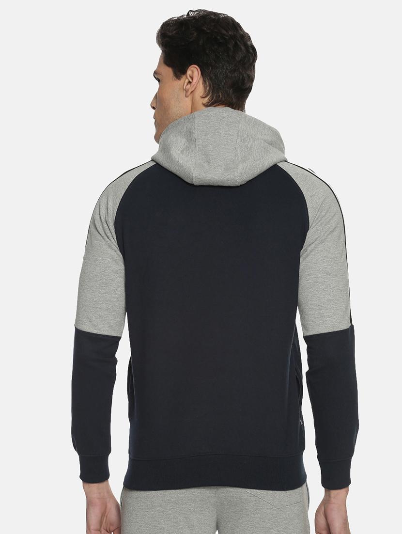men color block long sleeve regular fit hooded sweatshirt - 21630326 - Standard Image - 2