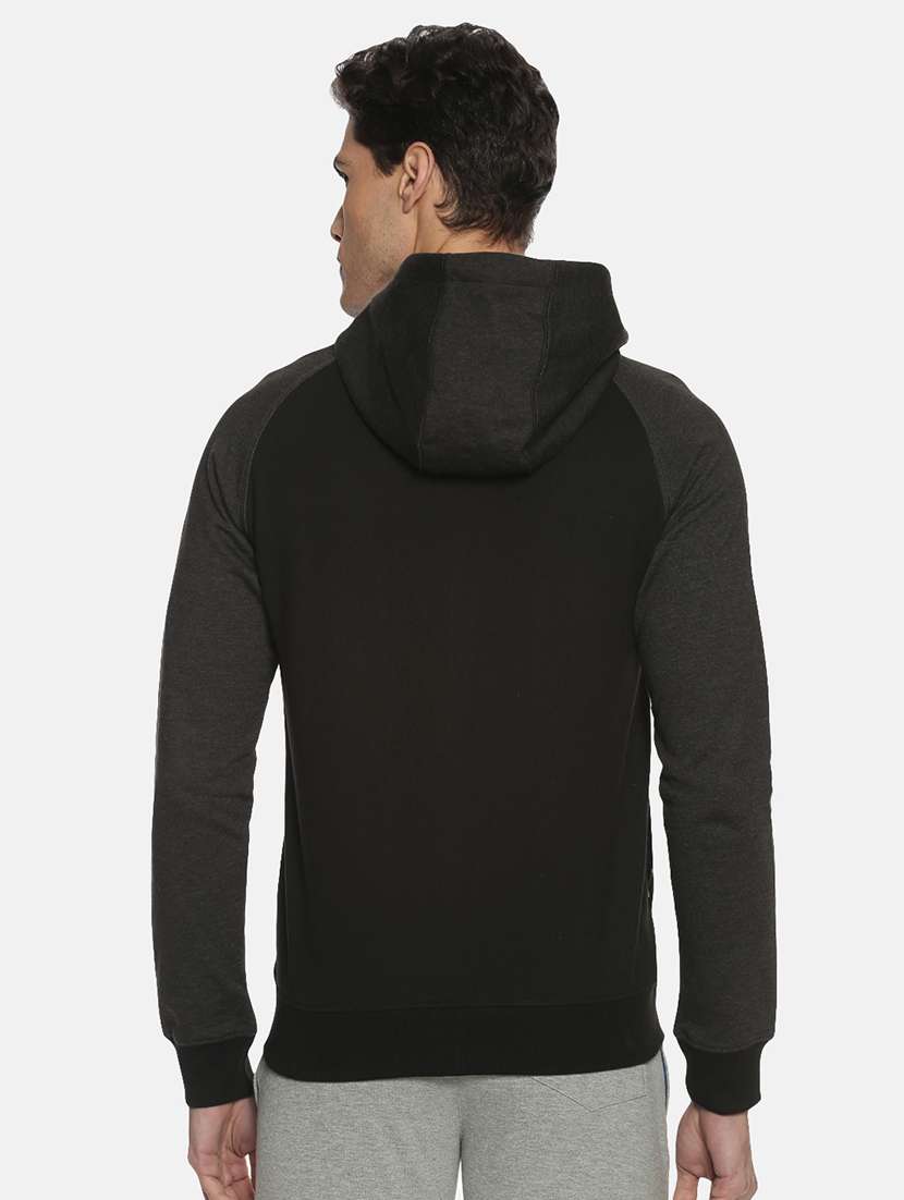 men color block long sleeve regular fit hooded sweatshirt - 21630327 -  Standard Image - 2