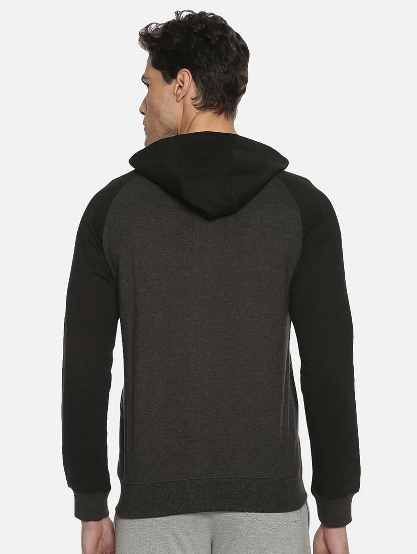 men color block long sleeve regular fit hooded sweatshirt - 21630328 -  Standard Image - 2