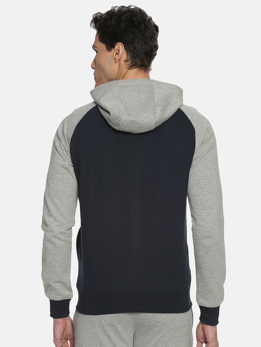 men color block long sleeve regular fit hooded sweatshirt - 21630329 - Standard Image - 2